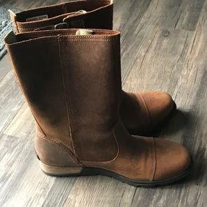 SOREL Pull On Leather Boot Women's 9 Grizzly Tan